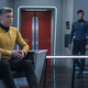 A young Ensign Spock boards the Enterprise bridge in “Q&A.”